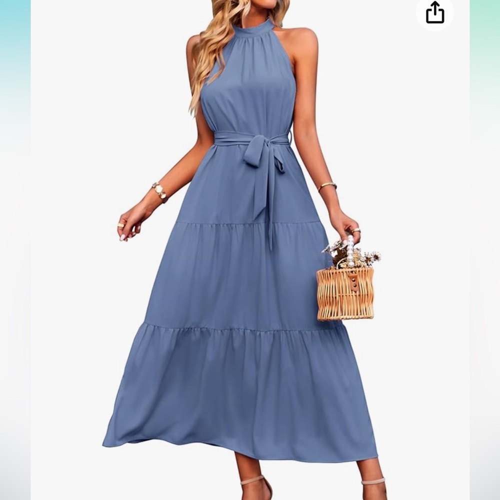 Halter neck maxi dress